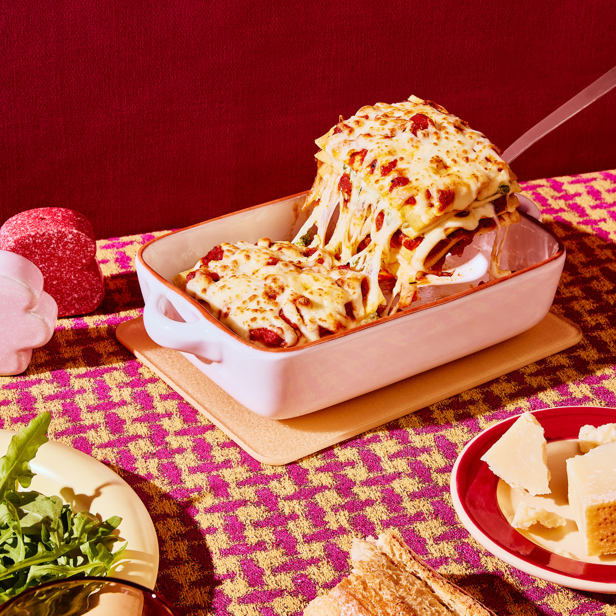 Soy Lasagna with Tomato & Spinach-Ricotta Style Cheese