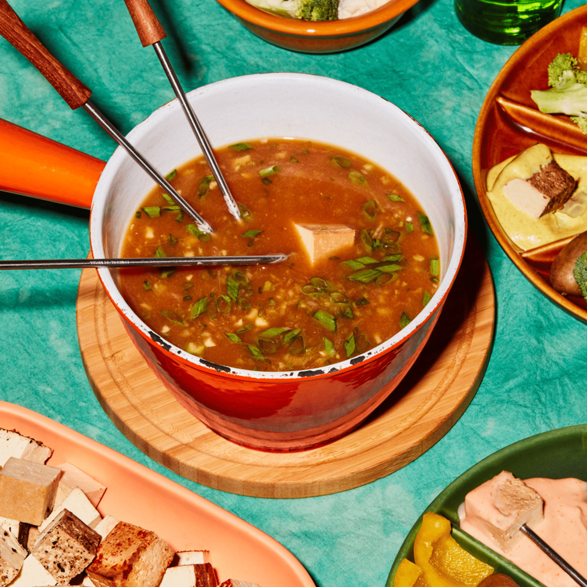 Smoked Tofu Chinese Fondue